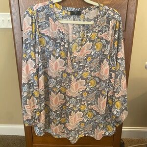 Tahari Multicolor Floral Blouse